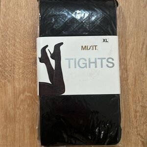 Mixit black diamond mesh black tights XL